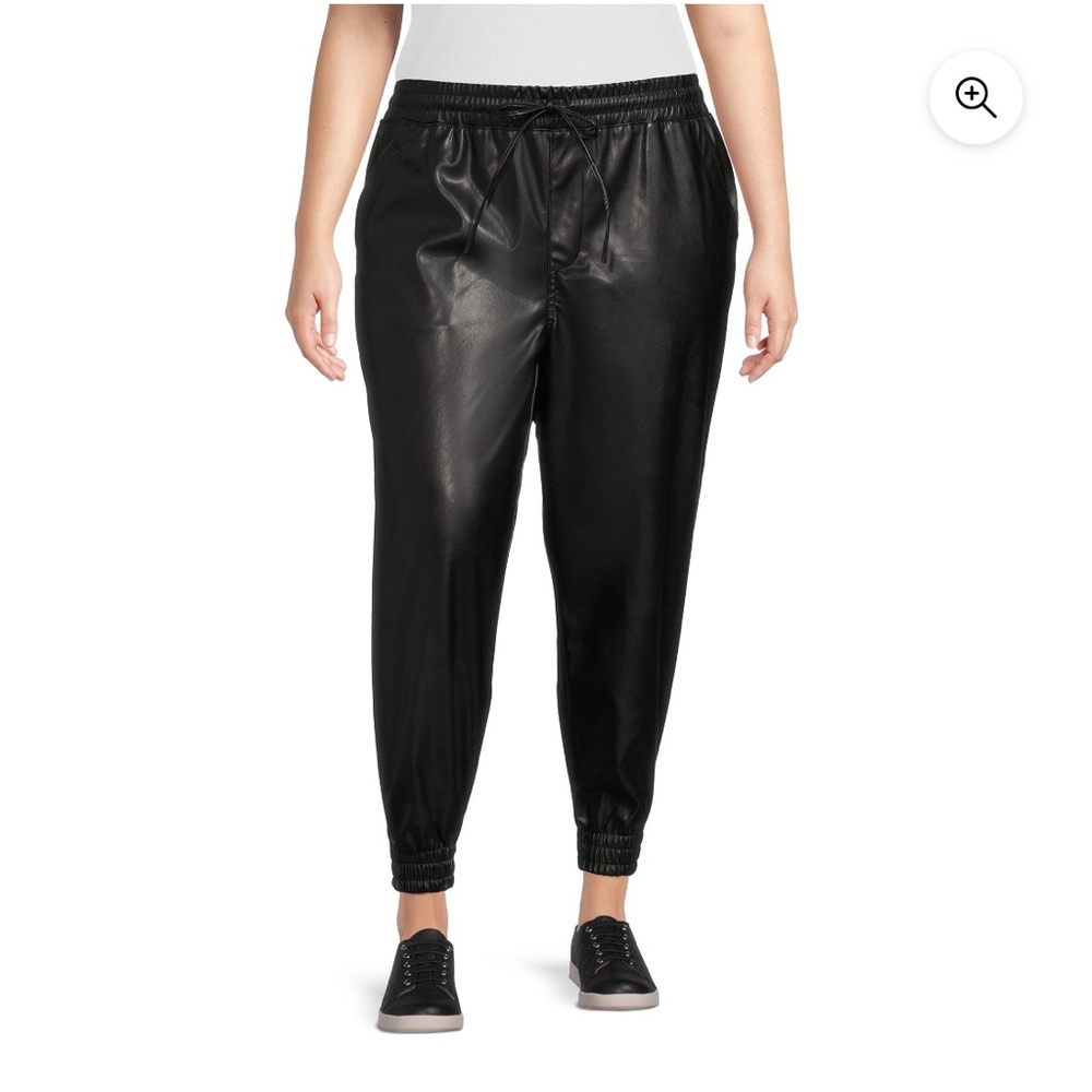 Dollhouse Junior’s Young Adults Vegan Black Leather Joggers - Size 3X